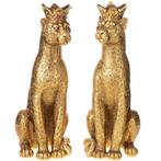 Figure - Couple of crowned leopards (2) - Résine