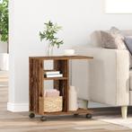 vidaXL Bijzettafel met Wielen Oude Hout 50x30x55 cm, Huis en Inrichting, Tafels | Bijzettafels, Verzenden, Nieuw
