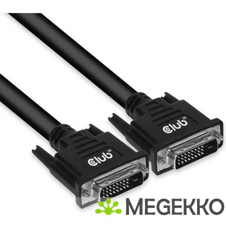 CLUB3D DVI-D DUAL LINK (24+1) CABLE BI DIRECTIONAL M/M 3m, Computers en Software, Overige Computers en Software, Nieuw, Verzenden