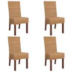 vidaXL Eetkamerstoelen 4 st natuurlijk rattan bruin, Huis en Inrichting, Stoelen, Verzenden, Nieuw
