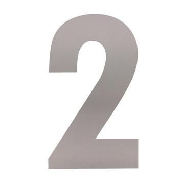 Huisnummer 2 XXL hoogte 50 cm geborsteld RVS beschikbaar voor biedingen