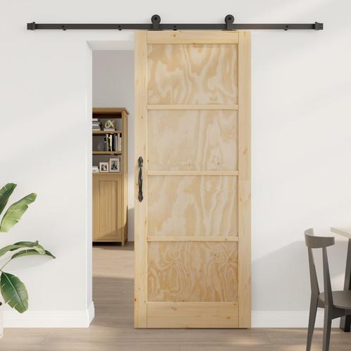 vidaXL Schuifdeur met Bevestigingsset ORKDALMassief, Doe-het-zelf en Bouw, Deuren en Vliegenramen, Nieuw, Verzenden