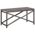 vidaXL Tuinbank 80 cm poly rattan grijs, Verzenden, Nieuw