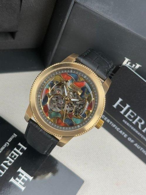 Heritor - Automatic Emmanuel Semi-Skeleton - Gold/Black -, Handtassen en Accessoires, Horloges | Heren