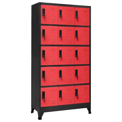 vidaXL Lockerkast 90x40x180 cm staal antracietkleurig en, Huis en Inrichting, Kasten | Overige, Nieuw, Verzenden