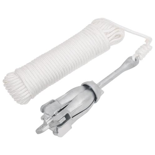 vidaXL Anker met touw inklapbaar 2,5 kg smeedijzer, Watersport en Boten, Bootonderdelen, Nieuw, Verzenden