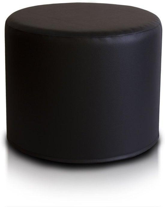 Poef - kunstleer - zwart - 43cm x 53cm, Huis en Inrichting, Zetels | Voetbanken en poefs, Nieuw, Ophalen of Verzenden