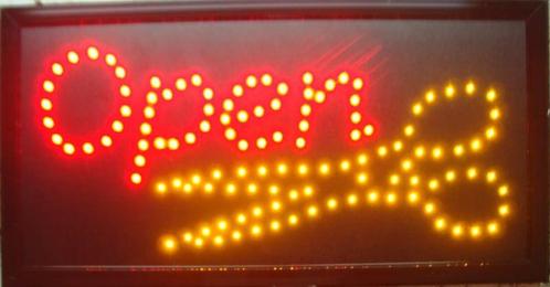 OPEN kapper lamp LED verlichting reclame bord lichtbak barbe, Huis en Inrichting, Lampen | Overige, Nieuw, Verzenden