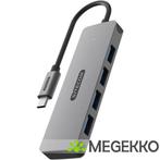 Sitecom USB-C to 4x USB-A Hub, Computers en Software, USB Sticks, Verzenden, Nieuw