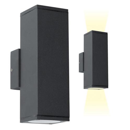 Smart Buitenlamp Wandspot Kevin Up &amp; Down Zwart met S, Tuin en Terras, Buitenverlichting, Nieuw, Verzenden
