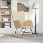 vidaXL Schommelstoel stof crèmekleurig, Huis en Inrichting, Stoelen, Verzenden, Nieuw