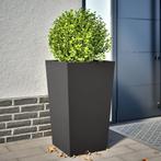 vidaXL Plantenbak 45x45x75 cm staal zwart, Tuin en Terras, Verzenden, Nieuw