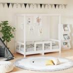 vidaXL Kinderbedframe 70x140 cm massief grenenhout wit, Kinderen en Baby's, Verzenden, Nieuw
