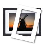 Fotolijst met passe partout 60x80cm hout zwart, Huis en Inrichting, Woonaccessoires | Lijsten, Verzenden, Nieuw