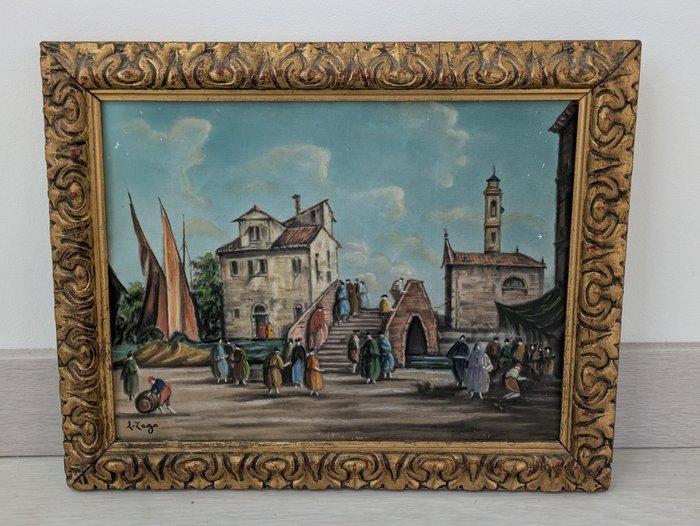 Luigi Zago (1894-1952) - Canale Venziano, Antiek en Kunst, Kunst | Schilderijen | Klassiek