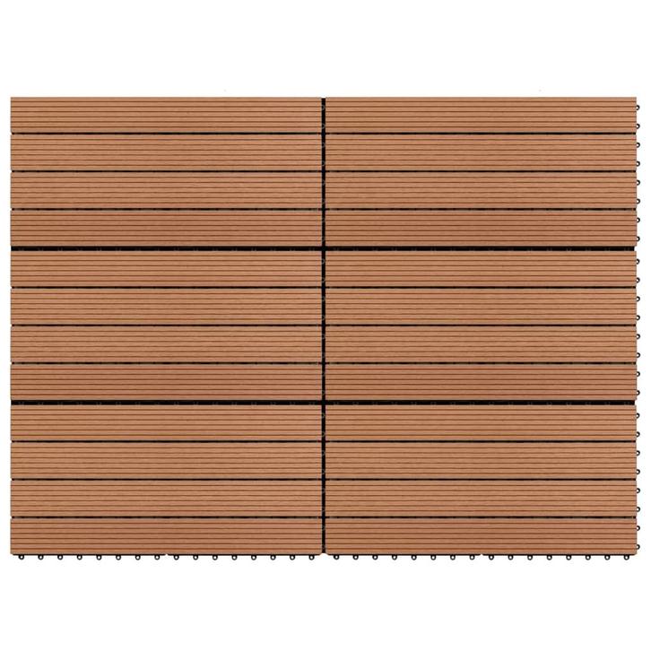 vidaXL Tegels 6 st 1m² 60x30 cm HKC bruin, Bricolage & Construction, Planches & Dalles, Envoi