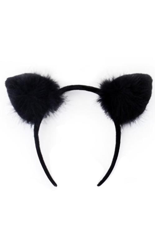 Haarband Zwarte Kat Oortjes Zwart Dons Diadeem Kattenoren Po, Kleding | Dames, Carnavalskleding en Feestkleding, Nieuw, Ophalen of Verzenden