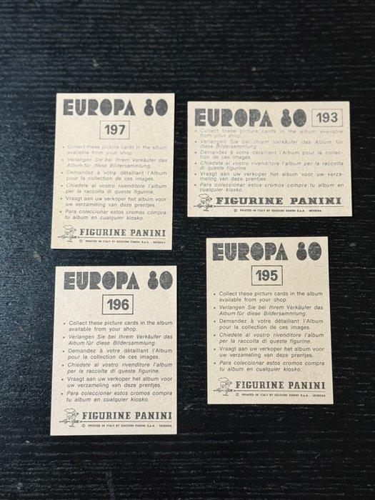 Panini Europa 80 Complete Team Deutschland DDR - 4 Sticker -, Verzamelen, Stickers