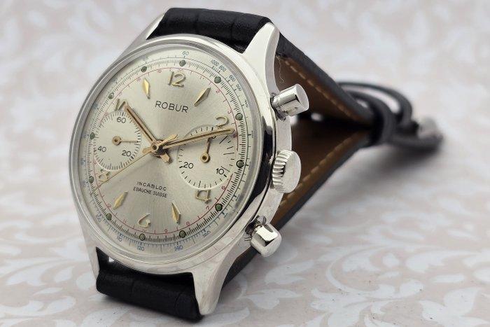 Chronographe Suisse - Robur - Cal. Landeron 49 - Zonder, Handtassen en Accessoires, Horloges | Heren