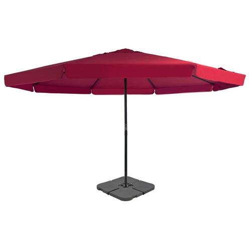 vidaXL Parasol avec base portable Rouge, Jardin & Terrasse, Parasols, Neuf, Envoi