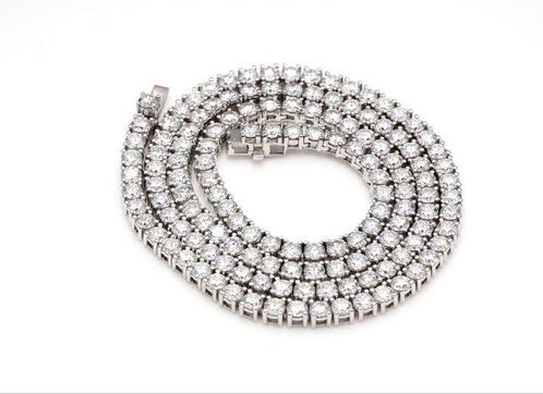 Collier - 14 carats Or blanc - 13.95ct. tw. Diamant (Cultivé, Handtassen en Accessoires, Kettingen