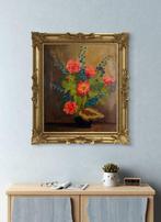 A. Verot (XX) - Bouquet aux fleurs rouges et bleues