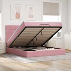 vidaXL Ottoman bed met matrassen en LEDs 160x200cm fluweel, Huis en Inrichting, Slaapkamer | Bedden, Verzenden, Nieuw