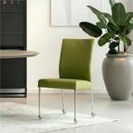 Leren eetkamerstoel Comfort met wieltjes - Toledo Apple, Huis en Inrichting, Overige kleuren, Nieuw, Leer, Ophalen of Verzenden