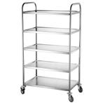 Serveerwagen | RVS | 5 Niveaus (830x510) | Wielen (Geremd), Zakelijke goederen, Verzenden, Nieuw in verpakking
