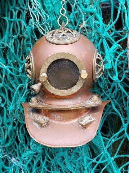 Duikhelm - Koper - Diver Helmet USA Mark V, Antiek en Kunst, Curiosa en Brocante