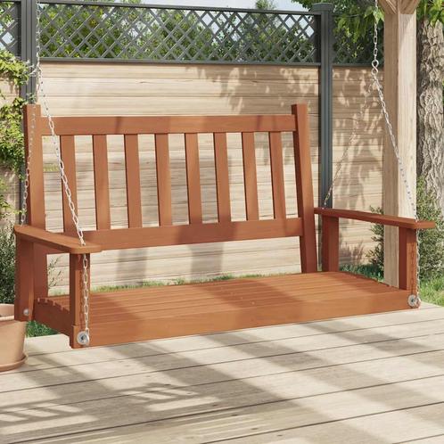 vidaXL Tuinschommelbank met metalen kettingen massief, Tuin en Terras, Overige Tuin en Terras, Nieuw, Verzenden