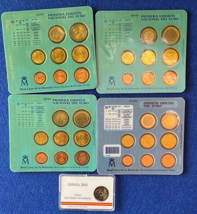 Spanje. Year Set (BU) / Coincard 1999/2005 (4 sets + 1, Postzegels en Munten, Munten | Europa | Euromunten