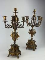 Kaarsenhouder (2) - Verguld brons - Napoleon III