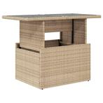 Rattan Tuintafel Verstelbaar | Retour Deal | 35% Korting, Verzenden, Nieuw, Rechthoekig, Wicker