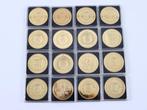 Monde. 16x Diverse Penningen (Verguld) (Sans Prix de