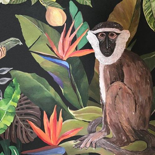 Artemisia - Two Monkeys - Jungle N°3 - Art-Deco - XXLarge, Antiek en Kunst, Kunst | Schilderijen | Modern