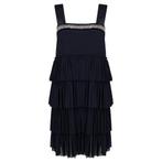 Twinset • donkerblauwe jurk met laagjes • 34 (IT40), Kleding | Dames, Verzenden, Nieuw