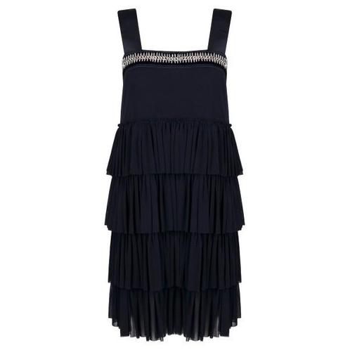 Twinset • donkerblauwe jurk met laagjes • 34 (IT40), Kleding | Dames, Truien en Vesten, Verzenden