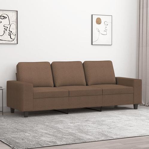 vidaXL Driezitsbank 180 cm stof bruin, Huis en Inrichting, Zetels | Zetels, Nieuw, Verzenden
