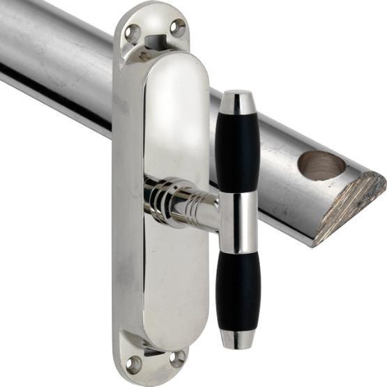 Kruk-espagnolet Ton Ebben glans nikkel inclusief 1 stang, Doe-het-zelf en Bouw, Hang- en Sluitwerk, Klink of Kruk, Nieuw, Overige materialen