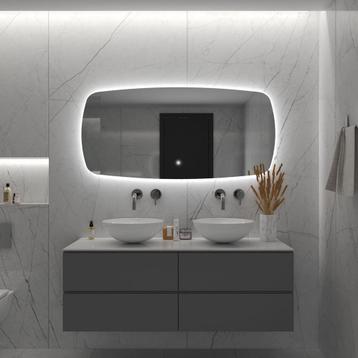 Badkamerspiegel BWS Torea Deens Ovaal Horizontaal LED (Alle, Doe-het-zelf en Bouw, Sanitair, Ophalen of Verzenden, Nieuw, Bad
