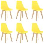 vidaXL Eetkamerstoelen 6 st kunststof geel, Huis en Inrichting, Verzenden, Nieuw