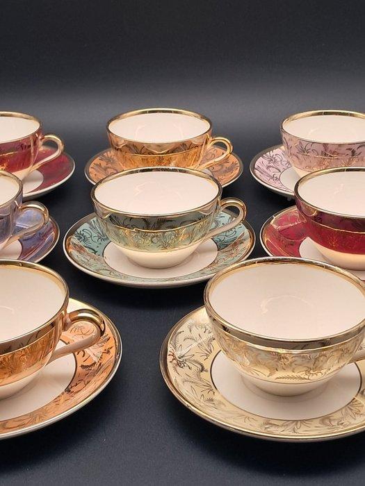 Villeroy & Boch - Drinkservies (8) - Porselein, Goud, Antiquités & Art, Antiquités | Meubles | Tables