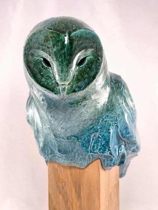 Federico Alibrio - Blue Barn owl, Antiek en Kunst, Kunst | Designobjecten