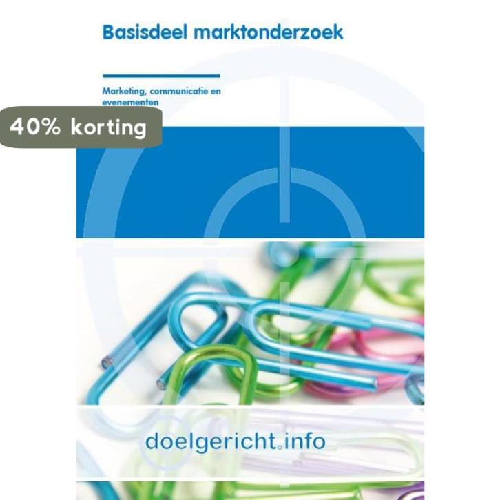 Basisdeel marktonderzoek / Doelgericht.info 9789037212303, Boeken, Schoolboeken, Nieuw, Verzenden