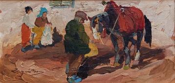 Basso Ragni (1921-1979) - Figure con cavallo