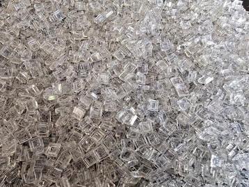 Lego Onderdelen - 3000 tiles gladde plaatjes 1x1 transparant beschikbaar voor biedingen