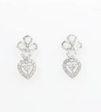 Cocktail oorbellen - 14 karaat Witgoud -  4.52ct. tw., Handtassen en Accessoires, Antieke sieraden