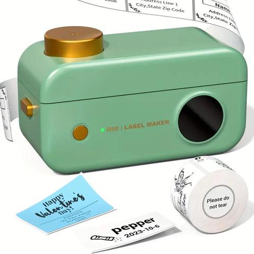 Labelprinter groene phomemo d50 labelmaker 20-24mm incl, Maison & Meubles, Accessoires pour la Maison | Plantes & Fleurs artificielles