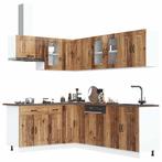 vidaXL 11-delige Keukenkastenset Kalmar bewerkt hout oud, Verzenden, Nieuw